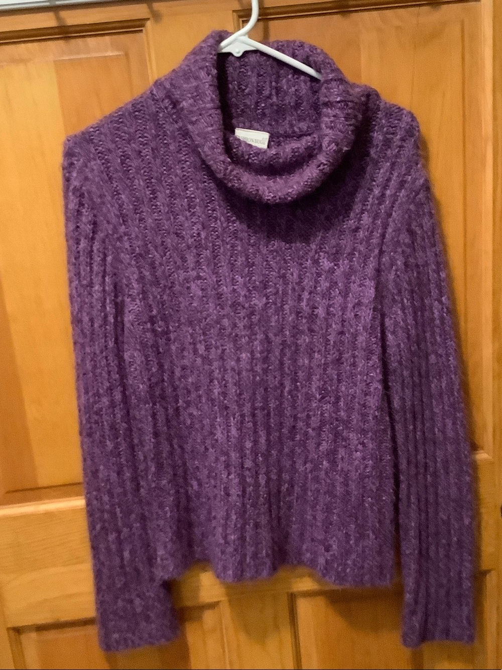 Fashion Bug Purple Ribbed Cowl Neck Sweater